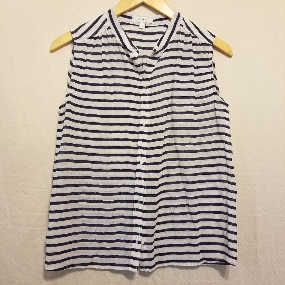 J crew sleeveless blouse